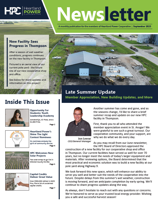 September Newsletter Cover